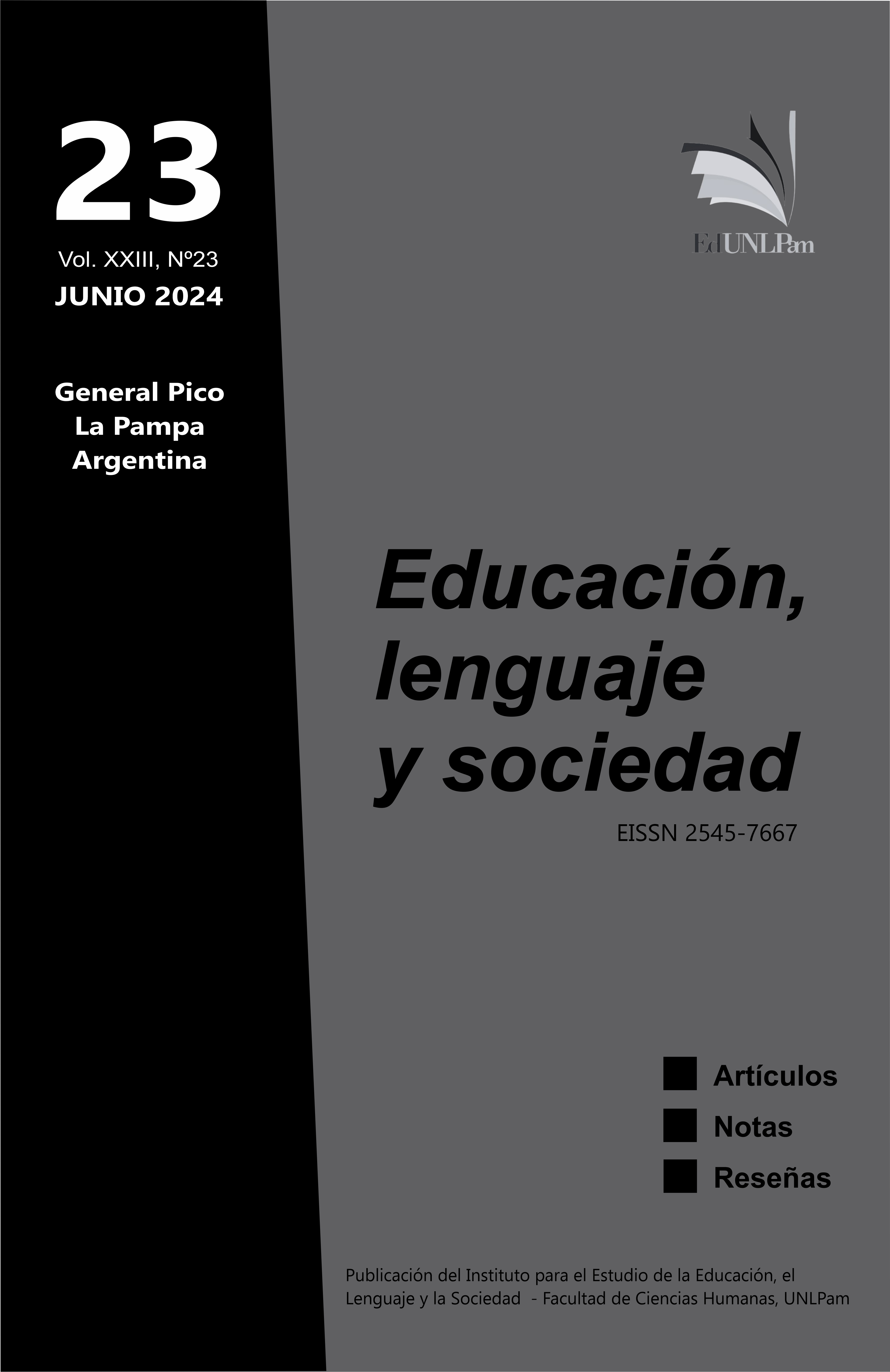 					Ver Vol. 23 Núm. 23 (2024): Educación, Lenguaje y Sociedad
				